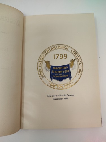 First Presbyterian Church Of Dayton Ohio 1899 Centenary Souvenir Book - Imagen 6 de 15