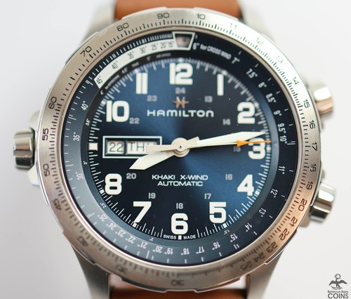 Hamilton Khaki X-Wind Automatic 25J 45mm Steel Case Men's Watch H777650 w/Box