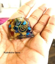 REIKI ENERGY CHARGED 7 CHAKRA MIXED STONE ORGONE PYRAMID POWER ENERGY GENERATOR
