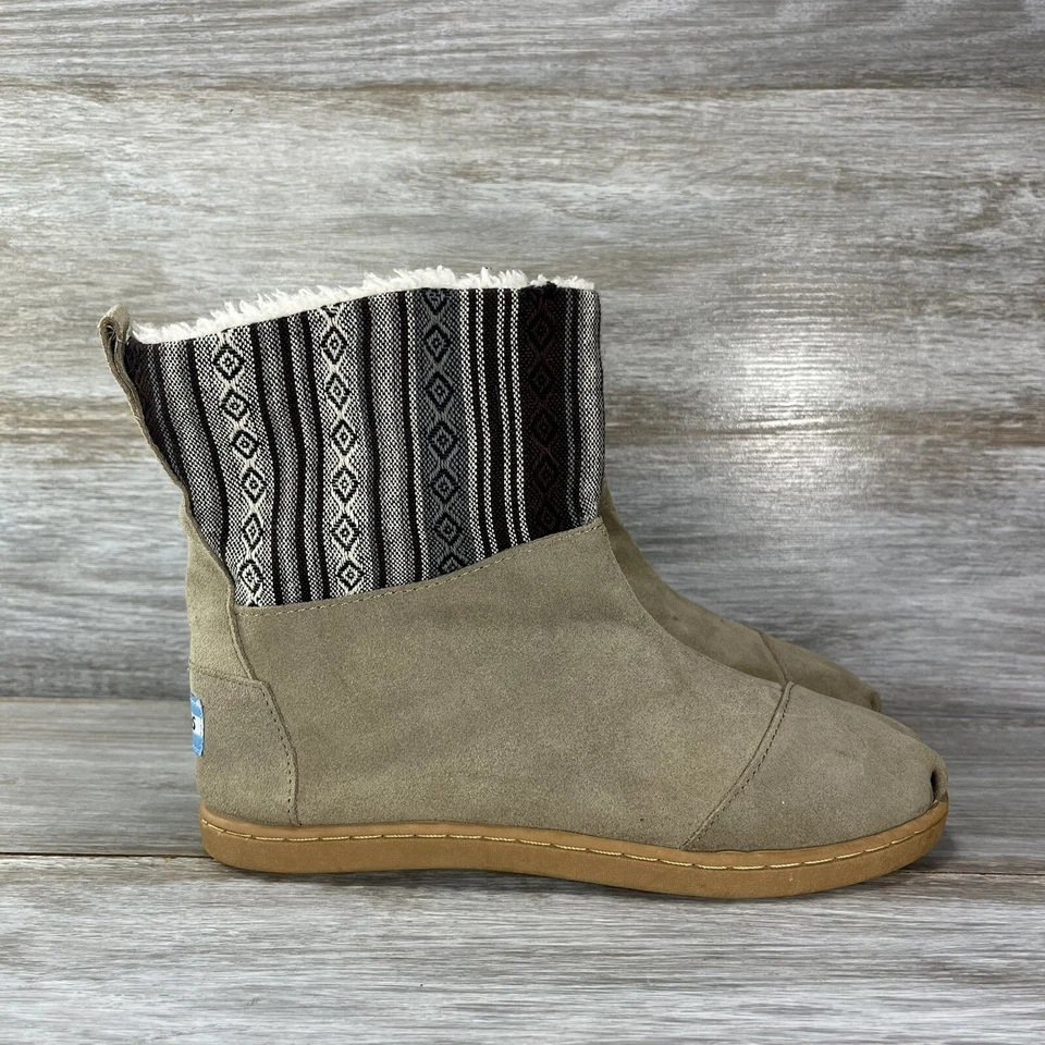 Toms Kids крошечные 2 песок замши искусственного меха Непал ботинки размер 6Y - Изображение 3 из 4