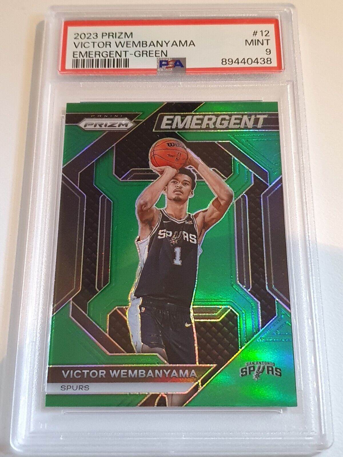 2023 Prizm Victor Wembanyama #12 Green Holo
