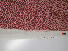 Peter Pan Fabrics Red Background with White Flowers 1/2 Yard x 50"  100% Cotton