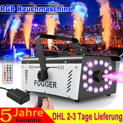 2500W Nebelmaschine RGB LED DJ Bühnenbeleuchtung Halloween Disco Show Nebelfluid