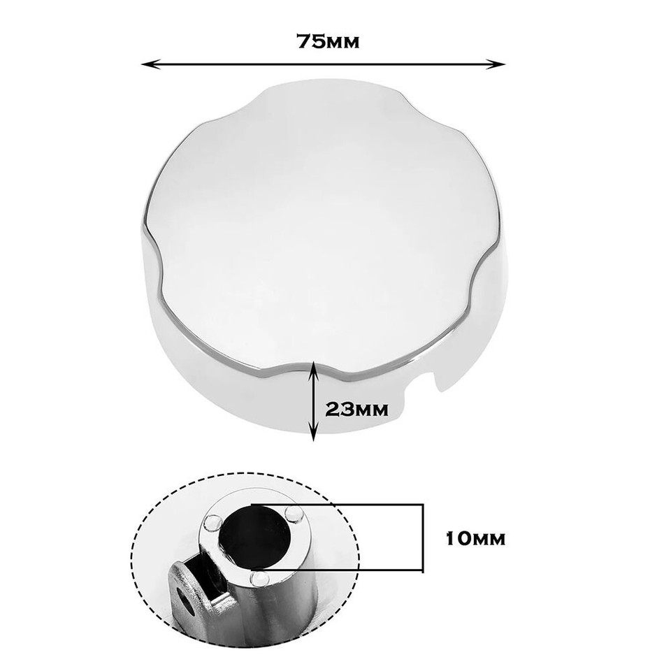 Chrome Plated Plastic Bath Control Knob Diameter 75mm Prevents Water