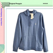  89.00 Original Penguin Men's Jaspe Fleece Hoodie, Dark Sapphire Jaspe, L