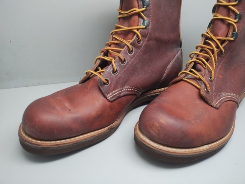 Stivali da lavoro uomo RED WING punta liscia logati NOS. Larghezza larga misura 10,5 E. Vintage - Foto 7 di 21