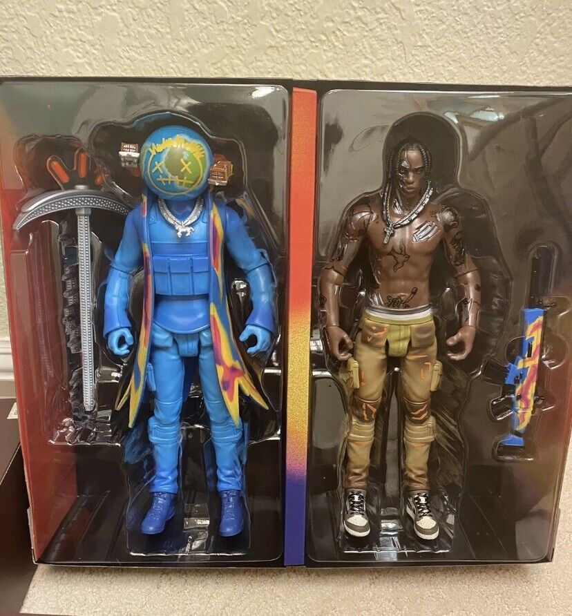 Travis Scott Cactus Jack Fortnite Action Figure Duo SET 12” 100%Authentic  InHAND