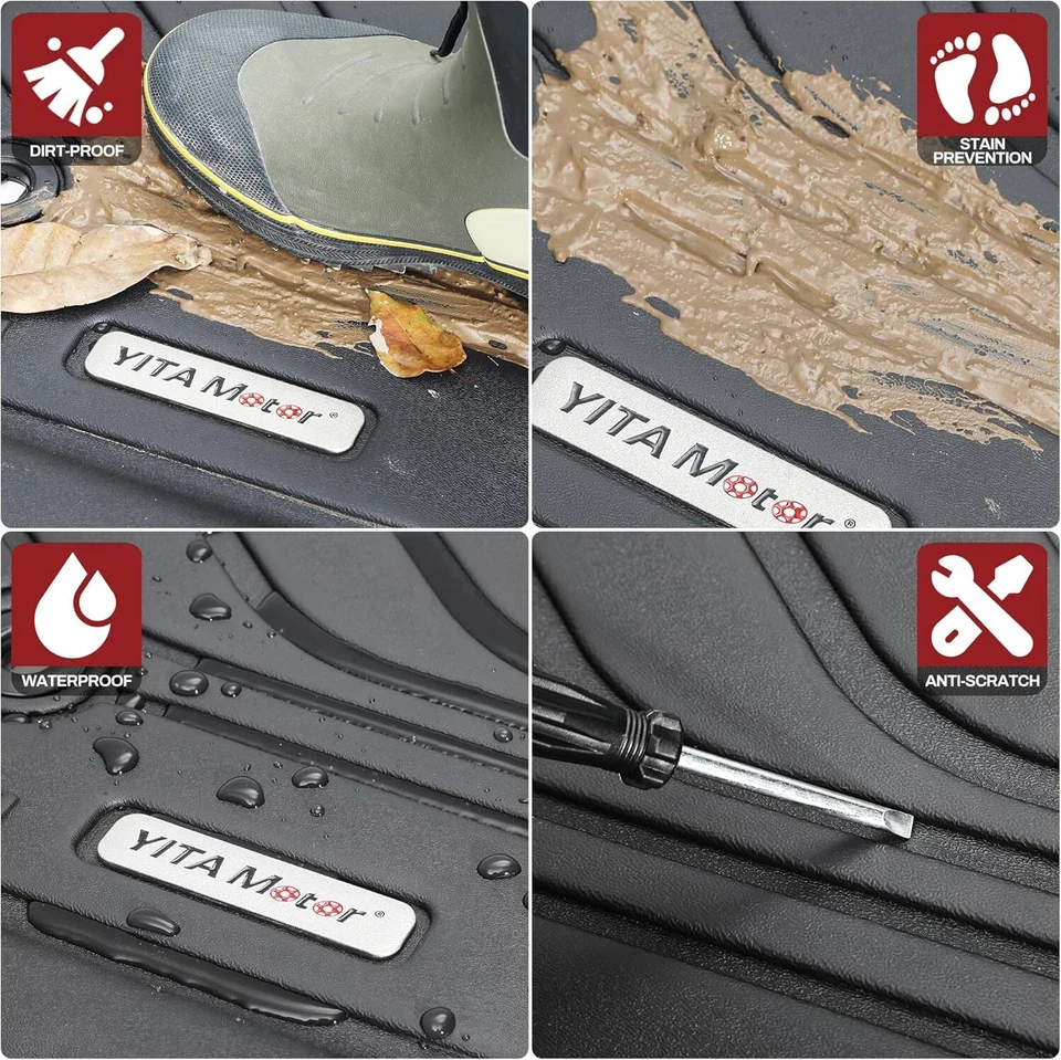 3D All Weather Floor Mats for Toyota Tacoma 2016-2023 Automatic Only Car Liners Foto 2 de 4