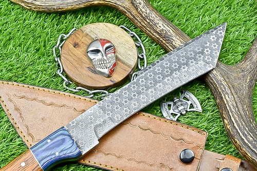 HANDMADE J2 STEEL BLADE KNIFE ,CAMPING knife, HUNTING KNIFE W/SHEATH SN-3498 - Picture 6 of 10
