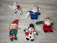 Lot of 5 Rare 1997 Lumpy's Bean Bag Gang, Holiday Collection Stuffings
