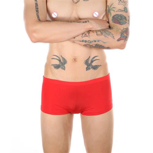 Herren Soft Ice Seide Sexy Boxershorts Atmungsaktiv Spurlos Stretch Shorts Trunk - Bild 14 von 17