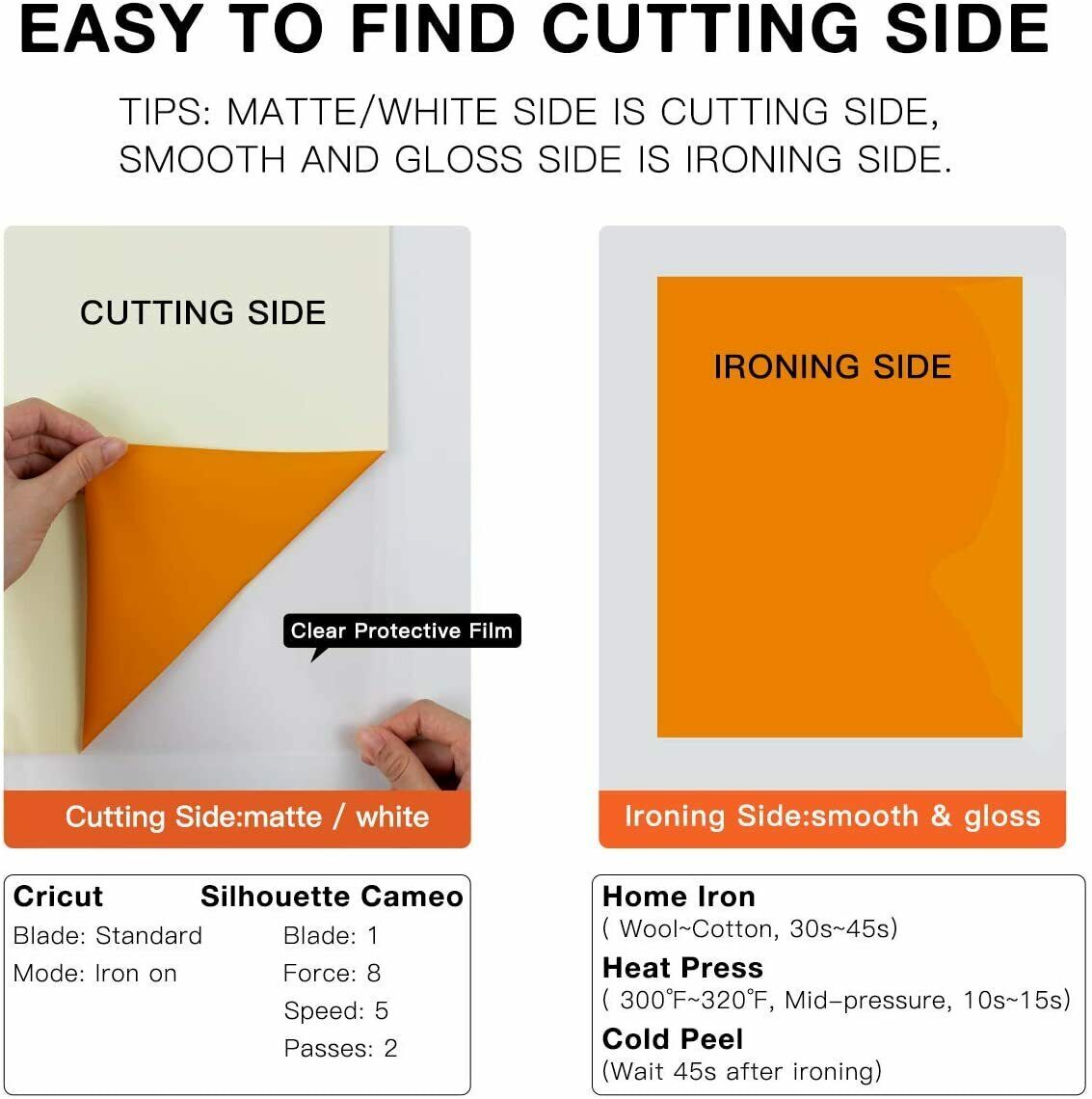 HTVRONT Heat Transfer Vinyl Bundle - 47 Sheets 12x10 Inch Iron-On Vinyl For T-Shirts & Crafts (US) Iron On Vinyl Sheets - Foto 4