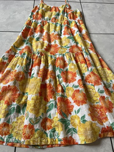 ZARA Kids Multicolored Ruffled Linen Blend Dress Size 11/12 - Picture 5 of 13