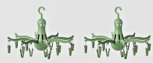 2x IKEA PRESSA Hängetrockner 16 Wäscheklammern Kunststoff Oktopus Arme Camping Schnäppchen