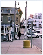 Postcard Spring Valley New York Main St Vintage Autos People and Businesses