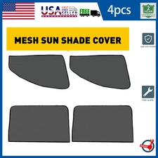 4x Magnetic Car Side Rear Window Sun Shade Cover Mesh Shield UV Protection Black