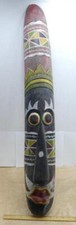 LARGE Tribal Ceremonial Hand Carved Art Face Mask Totem Pole Pacific Island