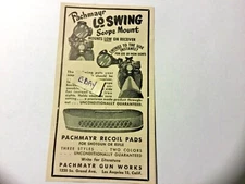 1952 Ad. Pachmatr Gun Works. 1952 Pachmayr Lo Swing Scope