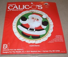1982 Christmas Santa Applique Kit w/ Hoop NIP 10"