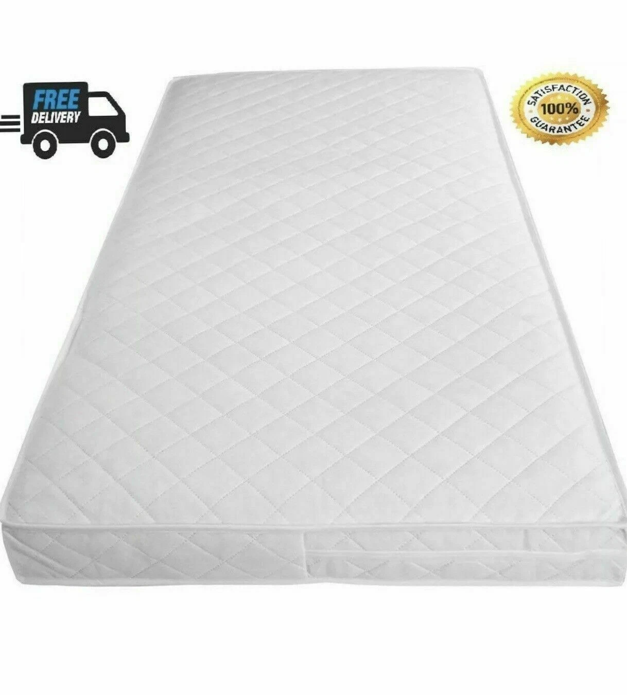 Baby Toddler Cot Bed Mattress Quilted Breathable Extra Thick 120 X 60 X 13 CM