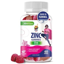 Zinc Gummies Chewable Immune Support Natural Antioxidant Non-GMO Supplement
