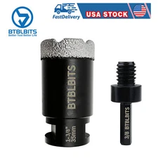 1-3/8" Dry Diamond Core Drill Bit Hole Saw Set for Drilling Tile Ceramic Marble