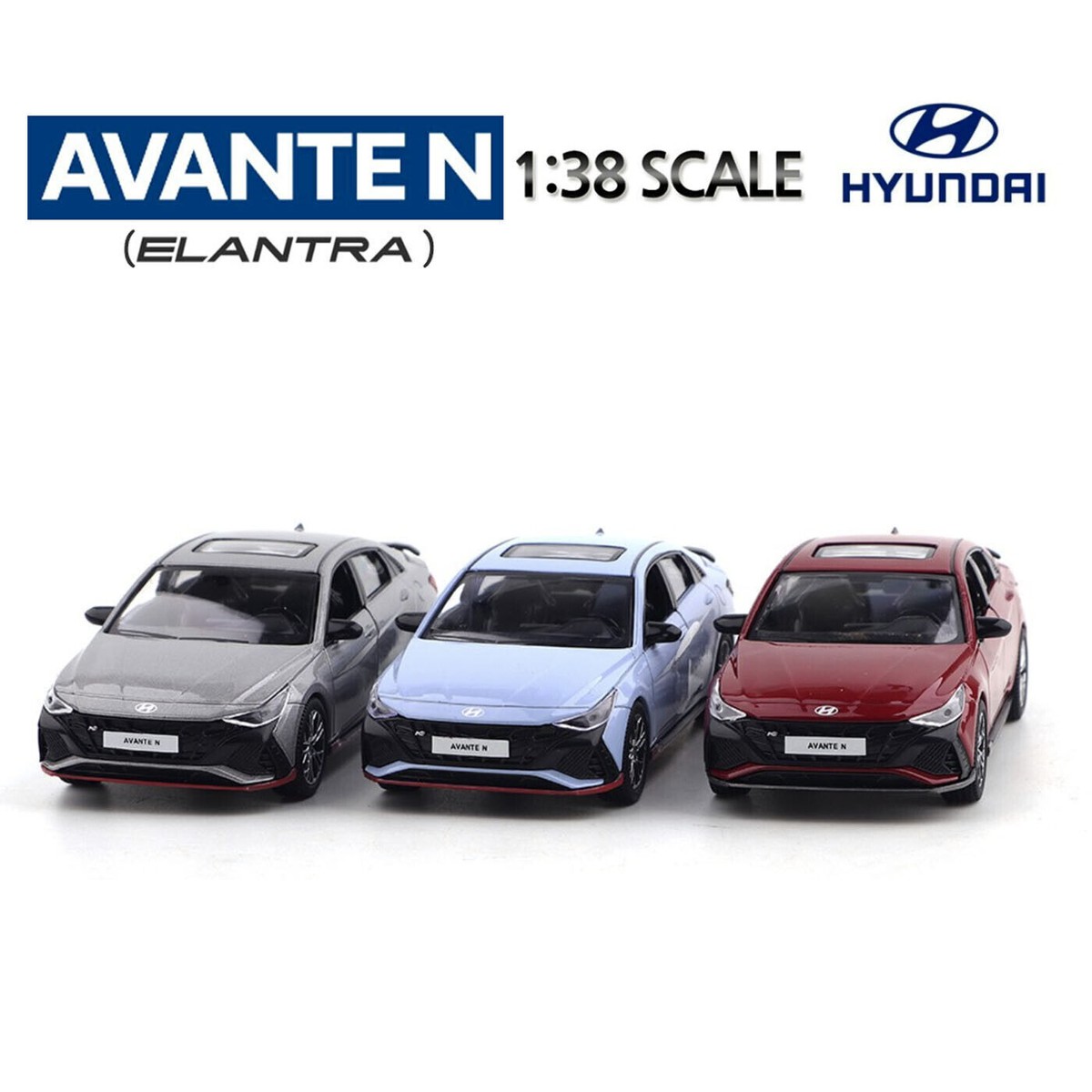 Hyundai Motor Car Avante N(Elantra) 2023 Mini Diecast 1:38 Display