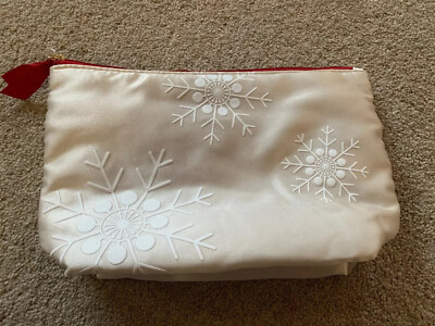 Clarins Snowflake Make Up Bag - New *
