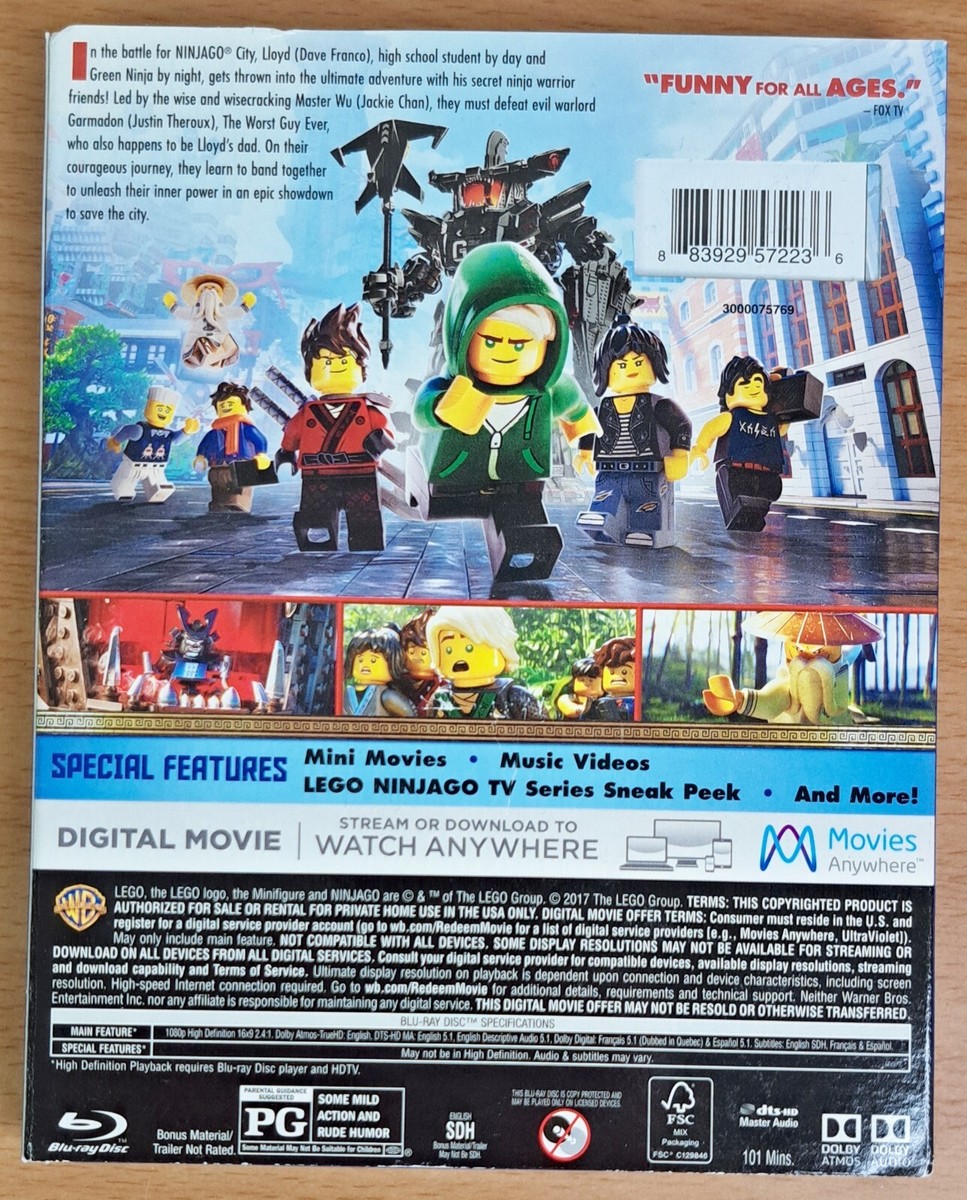 The LEGO Ninjago Movie Blu Ray + DVD + Slipcover 883929572236| eBay