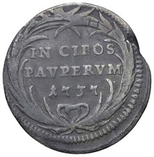 r76_062)  ROMA Clemente XII (1730-1740) Grosso 1737 A VIII - DIFETTI