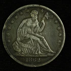 Liberty Seated Half Dollar. 1862 P. Extra Fine. Lot # 9049-104-055