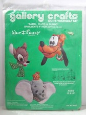 Bambi Pluto Dumbo Walt Disney felt Ornaments Kit 8007 Gallery Crafts NIP