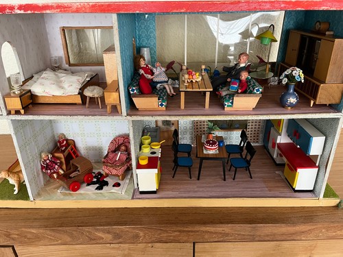 Schönes altes Puppenhaus , Gottschalk?, Puppenstube, antik, Vintage, 50er, 60er - Bild 23 von 23