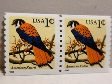 SCOTT STAMP  #3044 AMERICAN KESTREL 1 CENT COIL PAIR - MNH