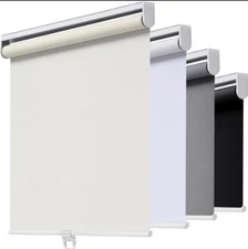 100% Blackout Cordless Waterproof Window Blinds Roller Shades Blind 73”Wx72”