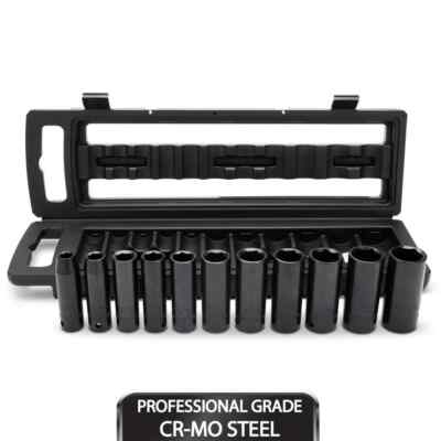 #ad Husky 1 2 in. Drive SAE 6 Point Impact Socket Set with Storage Case 11 Piece $36.99