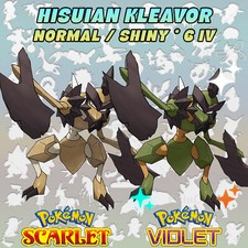 POKEMON SCARLET VIOLET   KLEAVOR  SHINY/NORMAL  6 IV   ALPHA MARK