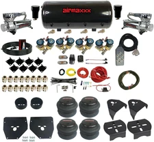 Complete 1/2" Fast Valve Air Ride Suspension Kit 8 Gal Tank 73-87 Chevy C10 2wd