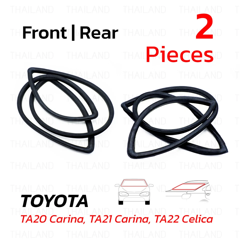 For Toyota Carina TA21 Celica TA22 1971-'77 Front Rear Windshield Weatherstrip - Image 3 of 4