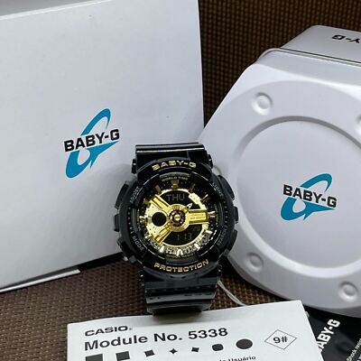 Casio Baby-G BA-110X-1A Black Resin Worldtime Stopwatch Ladies