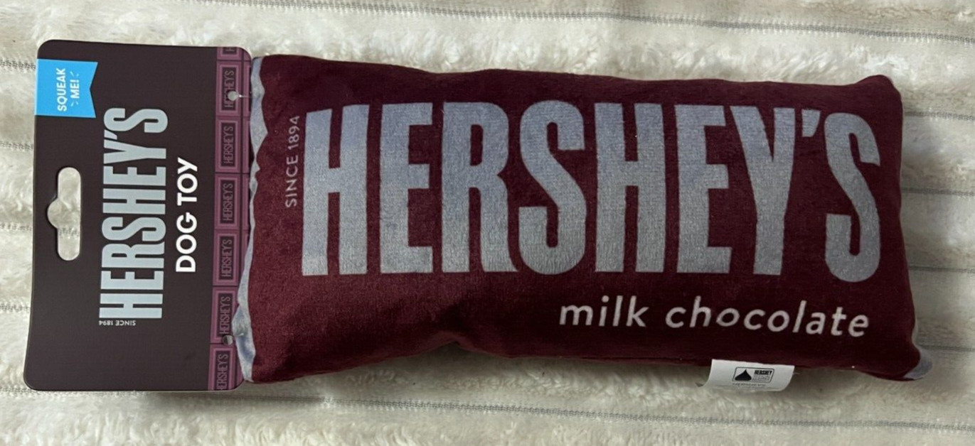 HERSHEY'S CHOCOLATE SQUEAKY DOG TOY-NWT!