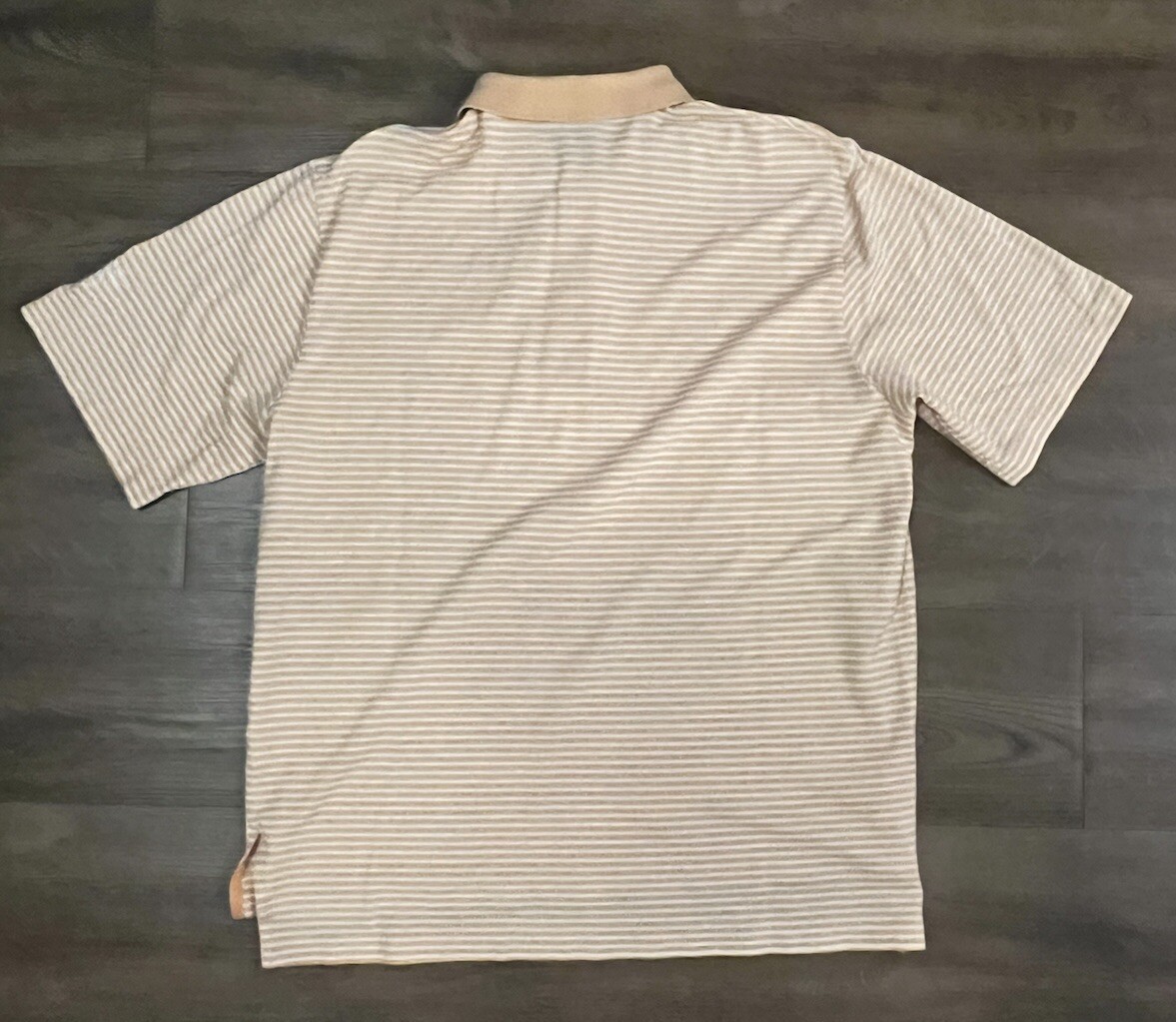 PONY Polo Golf Ralph Lauren Uomo Camicia Grande Arancione Righe Alabama 100% Cotone Trail