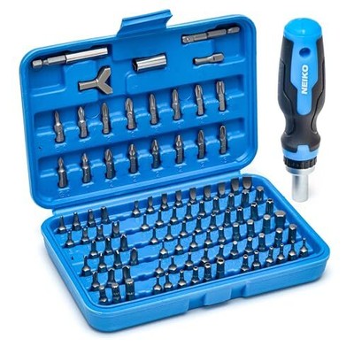 10082A Security Bit Set and Ratcheting Screwdriver | 101 Piece Set | Chrome Vana
