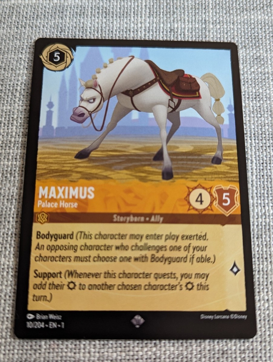 Disney Lorcana TCG Maximus Palace Horse #10/204 Super Rare Base | eBay