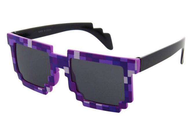 Kids Children 8-Bit Pixel Sunglasses Pixelated Glasses Boys