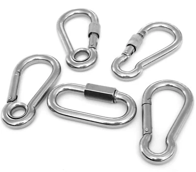 S+P Karabinerhaken Edelstahl Rostfrei A4 Karabiner VA DIN 5299 Schraubverbinder
