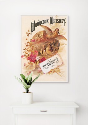 Wells & Hope Co.: Woodcock Whiskey. Fine Art Giclée Museum Luxus Geschenk Druck