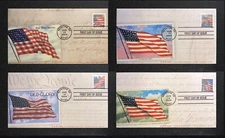 2024 U.S. Flags Forever Booklet Stamps: Set of 4 FDCs - Ciccolella Cachets