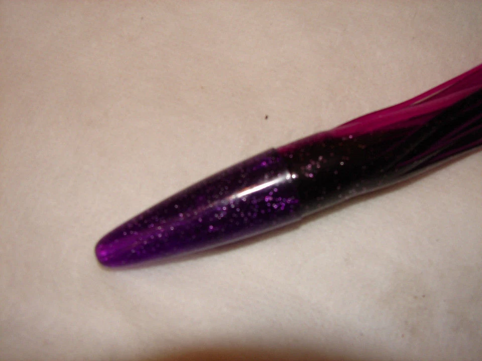 Lote de 5 señuelos de arrastre de máquina verde Wahoo Marlin pesca atún Mahi Smacker púrpura Foto 3 de 4