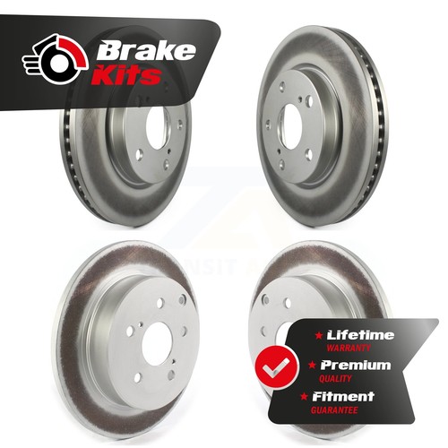 Front Rear Coated Disc Brake Rotors Kit For 2012-2018 Toyota Prius V
